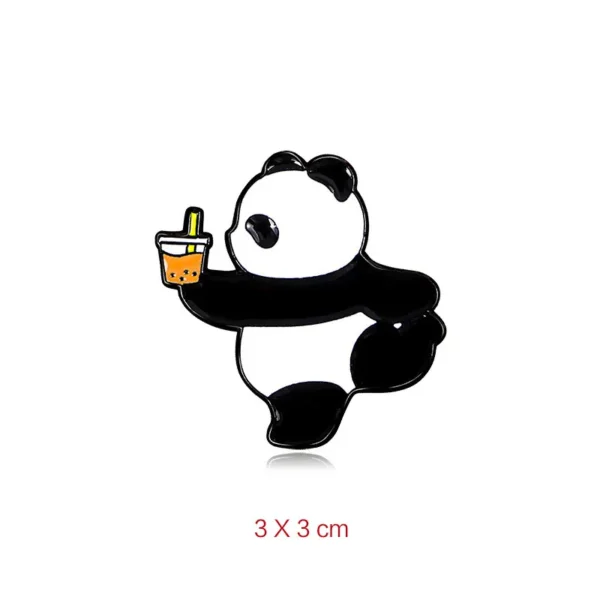 WPDCBR000192 Creative Panda Hua Hua Brooch Cute Badge Cartoon Accessory