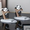 WPASPH000330-02 Creative Panda on the Moon Phone Stand Desk Decor Ornament