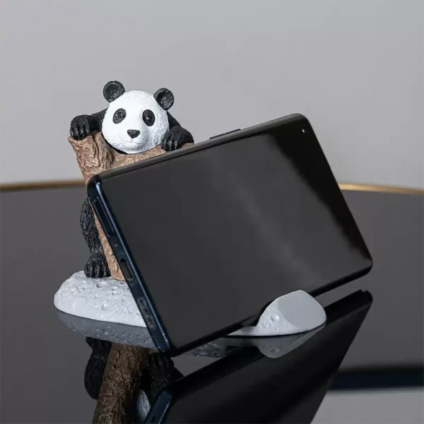 WPASPH000330-03 Creative Panda on the Moon Phone Stand Desk Decor Ornament