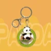WPDCCM000116 Creative Panda Pattern Rotatable Metal Keychain Travel Souvenir