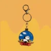WPDCCM000117 Creative Panda Pattern Rotatable Metal Keychain Travel Souvenir