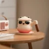 WPLSCPTC0018-0022-01 Creative Panda-Shaped Infuser Tea Cup Ceramic Mug with Lid