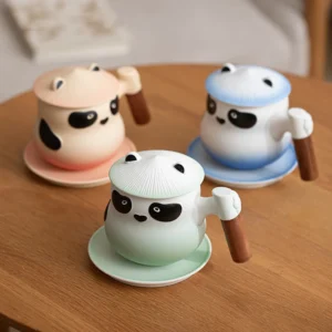 Creative Panda-Shaped Infuser Tea Cup Ceramic Mug
