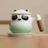 WPLSCPTC0021 Creative Panda-Shaped Infuser Tea Cup Ceramic Mug with Lid