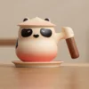 WPLSCPTC0019 Creative Panda-Shaped Infuser Tea Cup Ceramic Mug with Lid