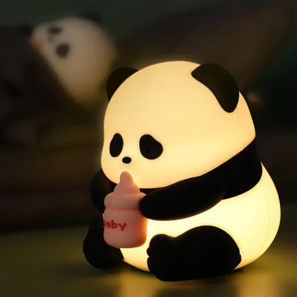 WPLSLM000340-01 Cute Baby Panda Bedroom Night Light Bedside Lamp Desk Decor