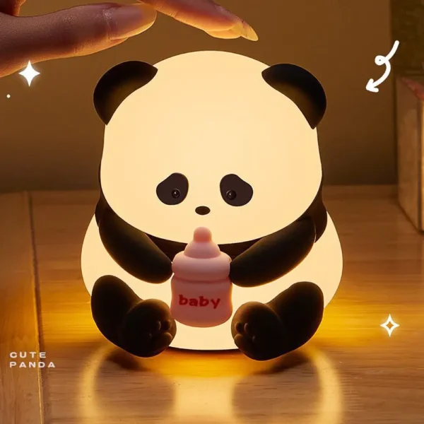WPLSLM000340-03 Cute Baby Panda Bedroom Night Light Bedside Lamp Desk Decor