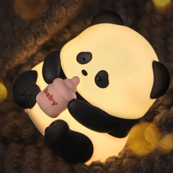 WPLSLM000340-04 Cute Baby Panda Bedroom Night Light Bedside Lamp Desk Decor