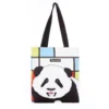 WPBGST000042 Cute Cartoon Panda Canvas Shoulder Bag Large Capacity Tote