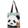 WPBGST000043 Cute Cartoon Panda Canvas Shoulder Bag Large Capacity Tote