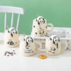 WPLSCPMU0209-0212-01 Cute Cartoon Panda Ceramic Mug with Lid Coffee Cup