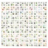 WPDCSK000267-02 Cute Cartoon Panda Sticker Waterproof DIY Planner Decals