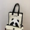 WPBGST000018 Cute Giant Panda Print Simple Large Capacity Tote Shoulder Bag