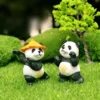 WPDTOM000034-03 Cute Kung Fu Panda Figurine Model Toy Ornament 4-Piece Set
