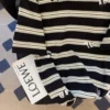 WPCTTS000691-0694-03 Cute Little Panda Embroidery Striped Short Sleeve T-Shirt