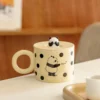 WPLSCPMU0182 Cute Little Panda Mug with Lid Water Cup Coffee Cup Couple's Gift