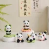 WPDTOM000053-0057-02 Cute Lotus Leaf Panda Ornament Desk Decor Phone Stand