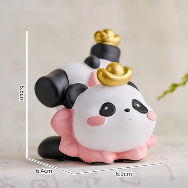 WPDTOM000055 Cute Lotus Leaf Panda Ornament Desk Decor Phone Stand