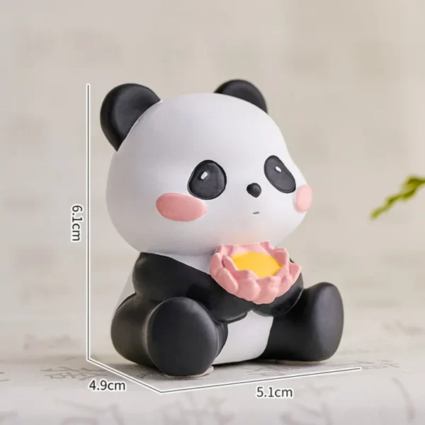 WPDTOM000057 Cute Lotus Leaf Panda Ornament Desk Decor Phone Stand