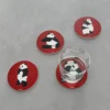 WPLSCS000292-01 Cute Panda Absorbent Ceramic Coaster with Cork Base
