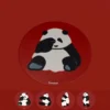 WPLSCS000292-02 Cute Panda Absorbent Ceramic Coaster with Cork Base