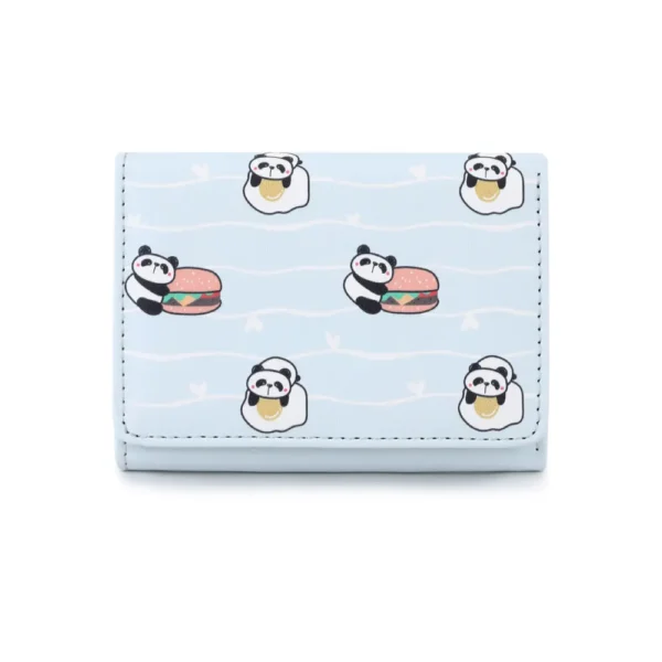 WPBGWC000195 Cute Panda and Food Mini Wallet Short Card Holder Coin Purse
