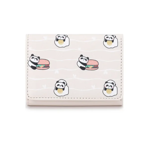 WPBGWC000191 Cute Panda and Food Mini Wallet Short Card Holder Coin Purse