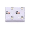 WPBGWC000193 Cute Panda and Food Mini Wallet Short Card Holder Coin Purse Purple