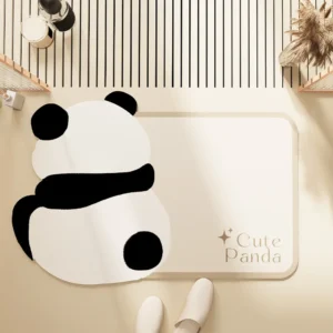 WPHHCR000167-0169-01 Cute Panda Bathroom Mat Absorbent Quick-Dry Non-Slip Foot Mat