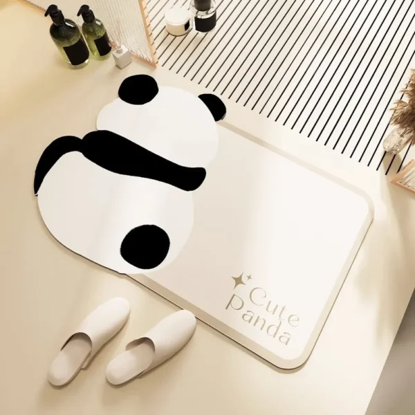 WPHHCR000167-0169-02 Cute Panda Bathroom Mat Absorbent Quick-Dry Non-Slip Foot Mat