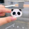 WPDCBR000186-03 Cute Panda Brooch Crystal Versatile Pin Accessory