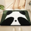 WPHHCR000144 Cute Panda Cartoon Home Faux Cashmere Non-Slip Rug Mat