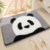 WPHHCR000146 Cute Panda Cartoon Home Faux Cashmere Non-Slip Rug Mat
