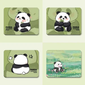 WPASMP000074-0086 Cute Panda Cartoon Mouse Pad Non-Slip and Durable Desk Mat
