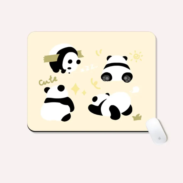 WPASMP000082 Cute Panda Cartoon Mouse Pad Non-Slip and Durable Desk Mat