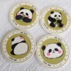 WPLSCS000323-0329-01 Cute Panda Ceramic Coaster Non-Slip Cork Premium Gift