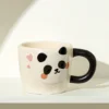 WPLSCPMU0180 Cute Panda Ceramic Mug with Spoon High-Quality Coffee Cup
