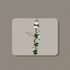 Cute Panda Climbing Bamboo Small Leather Texture Mouse Pad Grey