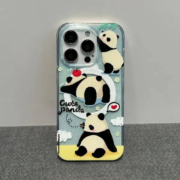 Cute Panda Daily Pattern Apple iPhone Protective Case