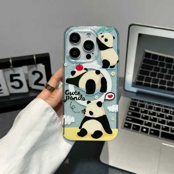 Cute Panda Daily Pattern Apple iPhone Protective Case