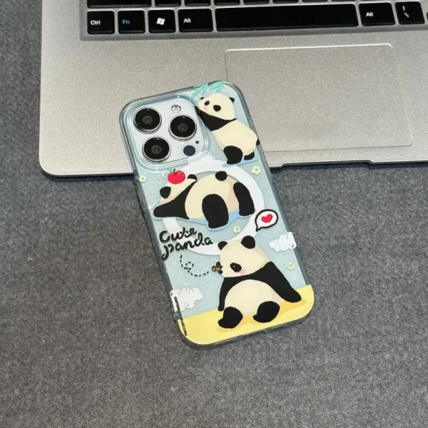 Cute Panda Daily Pattern Apple iPhone Protective Case