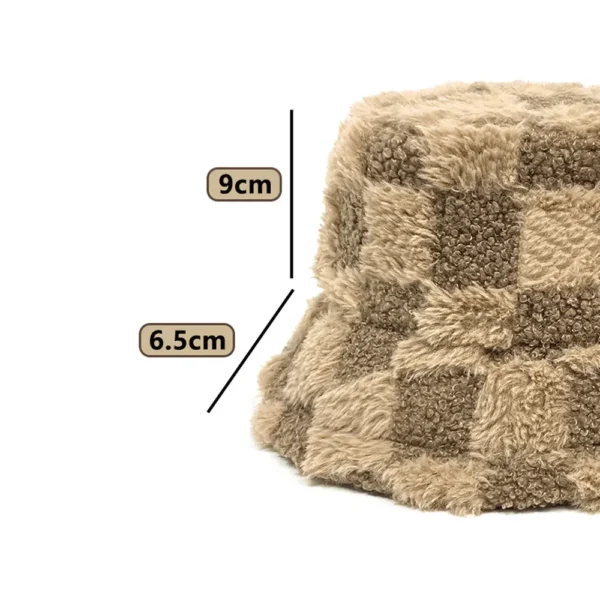 WPCTHABH0085-0089-02 Cute Panda Doll Thickened Plush Winter Bucket Hat