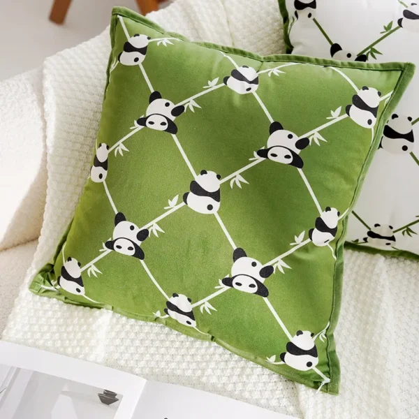 WPHHCS000042 Cute Panda Embroidery Throw Pillow Living Room Sofa Cushion