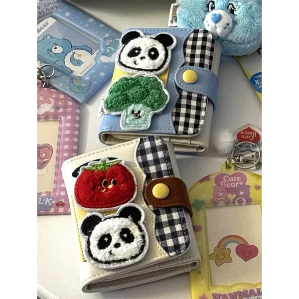 WPBGWC000169-0171 Cute Panda Handmade Wallet with Multi-Layer Storage