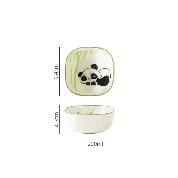 WPHHTW000185 Cute Panda Hua Hua Series Ceramic Tableware Set for Home Use