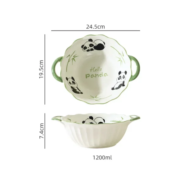 WPHHTW000192 Cute Panda Hua Hua Series Ceramic Tableware Set for Home Use