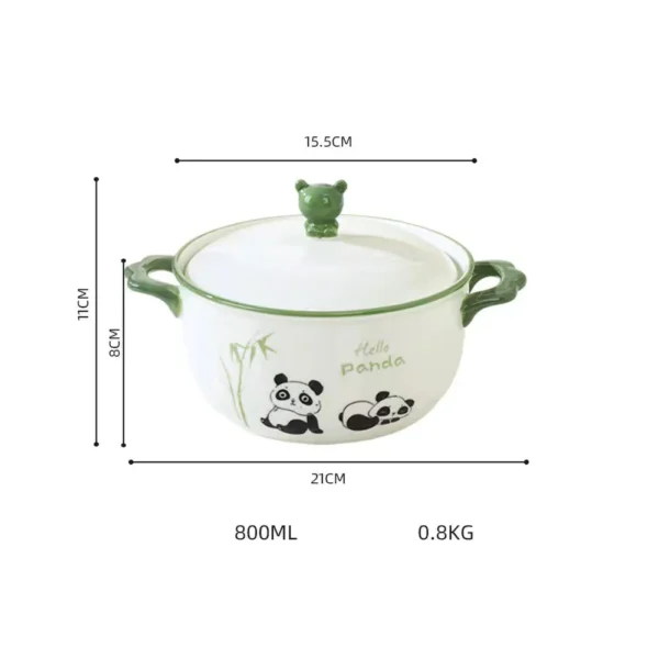 WPHHTW000193 Cute Panda Hua Hua Series Ceramic Tableware Set for Home Use