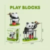 WPDTBB000169 Cute Panda Huahua Menglan Series Mini Building Block Toy