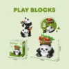 WPDTBB000170 Cute Panda Huahua Menglan Series Mini Building Block Toy