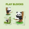 WPDTBB000172 Cute Panda Huahua Menglan Series Mini Building Block Toy